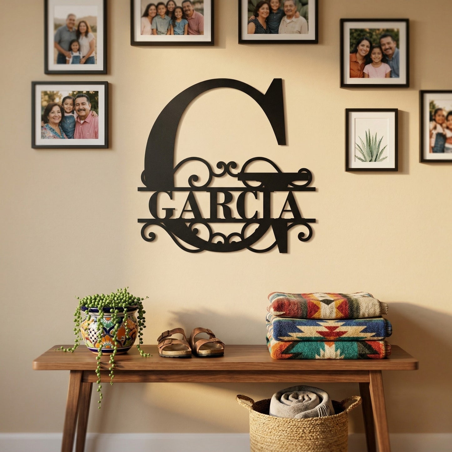 Personalized Monogram Metal Sign