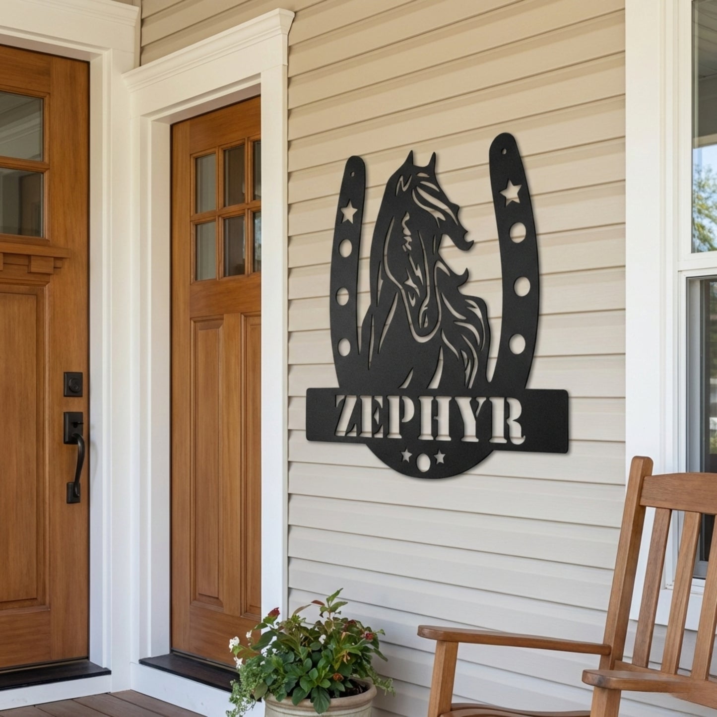 Equestrian Name Metal Wall Art