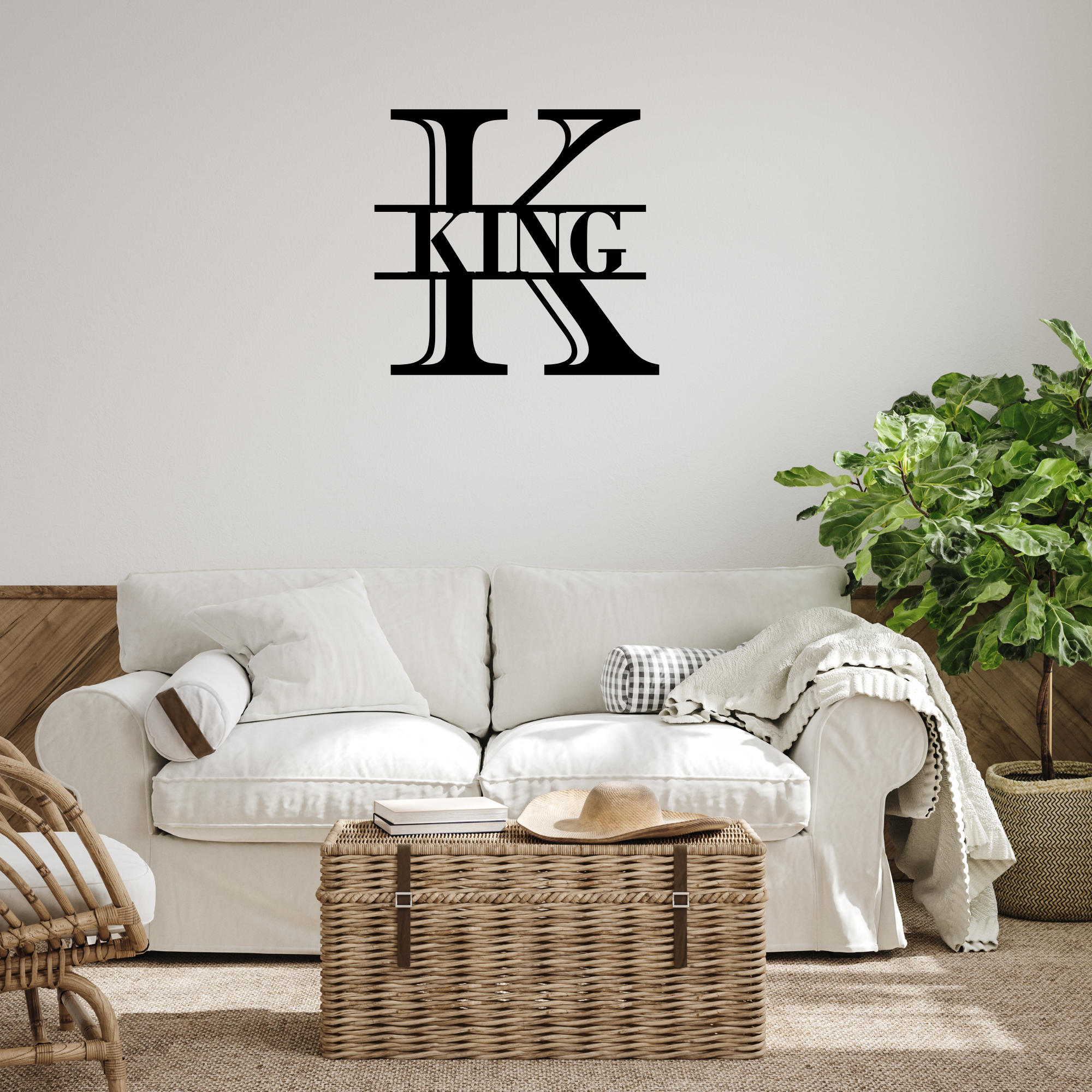 Personalized Metal Monogram Wall Art | Custom Initial & Family Name ...
