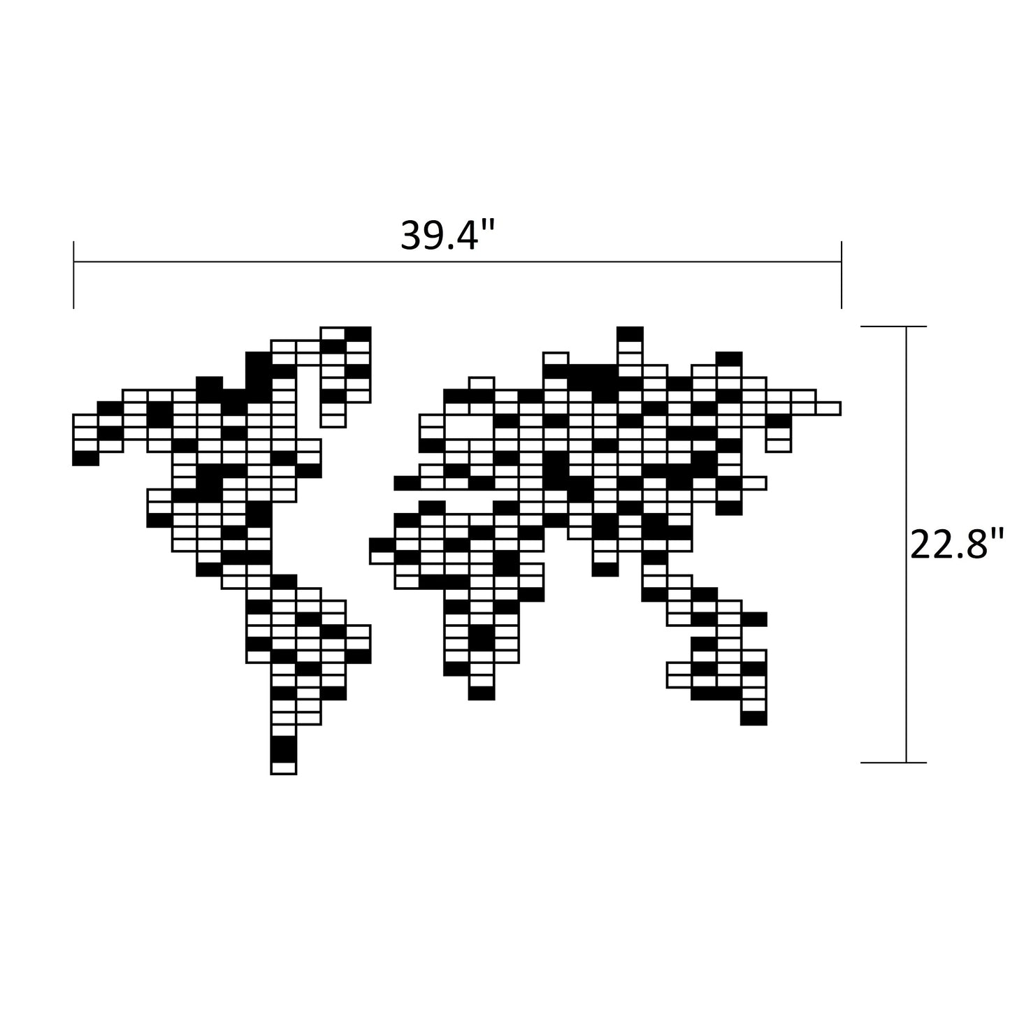 Pixel Metal Wall Art