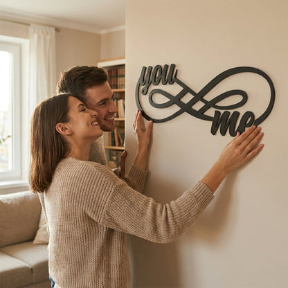 You & Me Infinity Metal Wall Art
