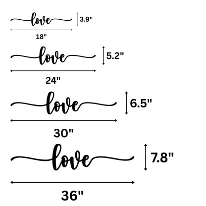 Love Script Decor Sign