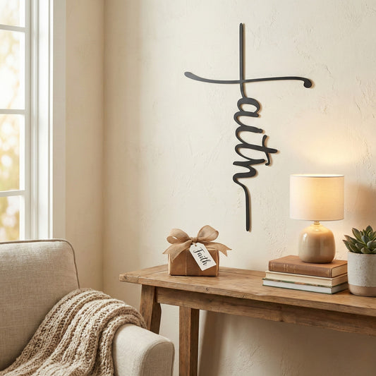Faith Cross Metal Wall Art