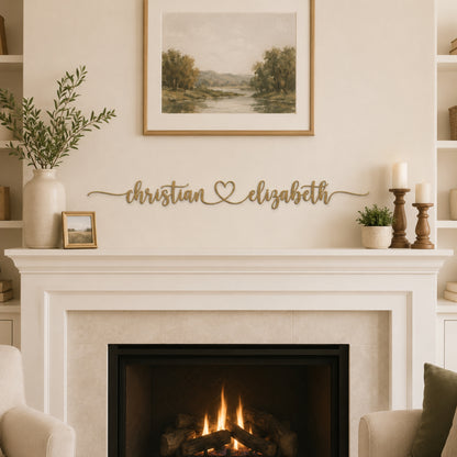 Personalized LoveLink Metal Wall Sign