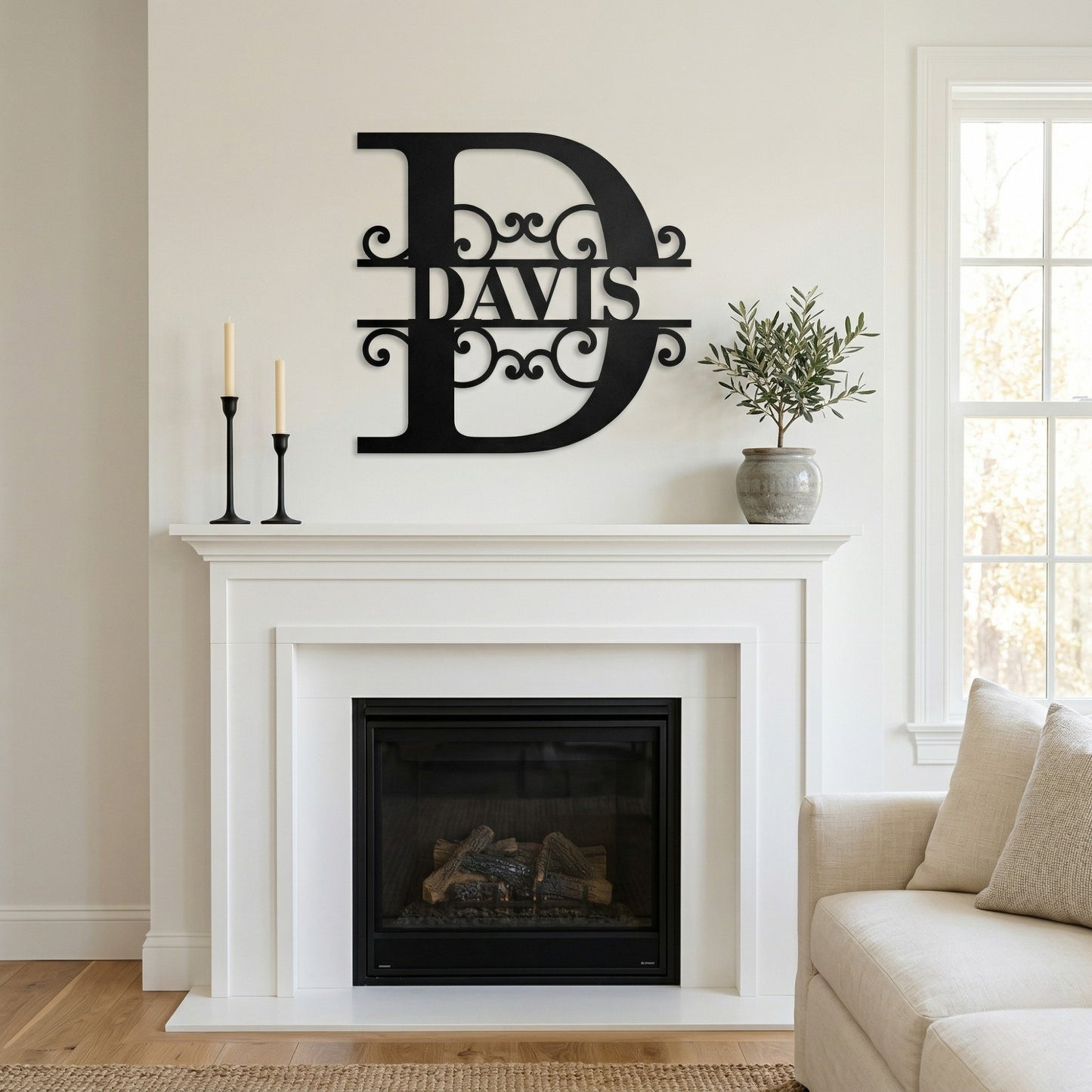 Personalized Monogram Metal Sign
