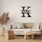 Personalized Monogram Metal Sign Handwriting