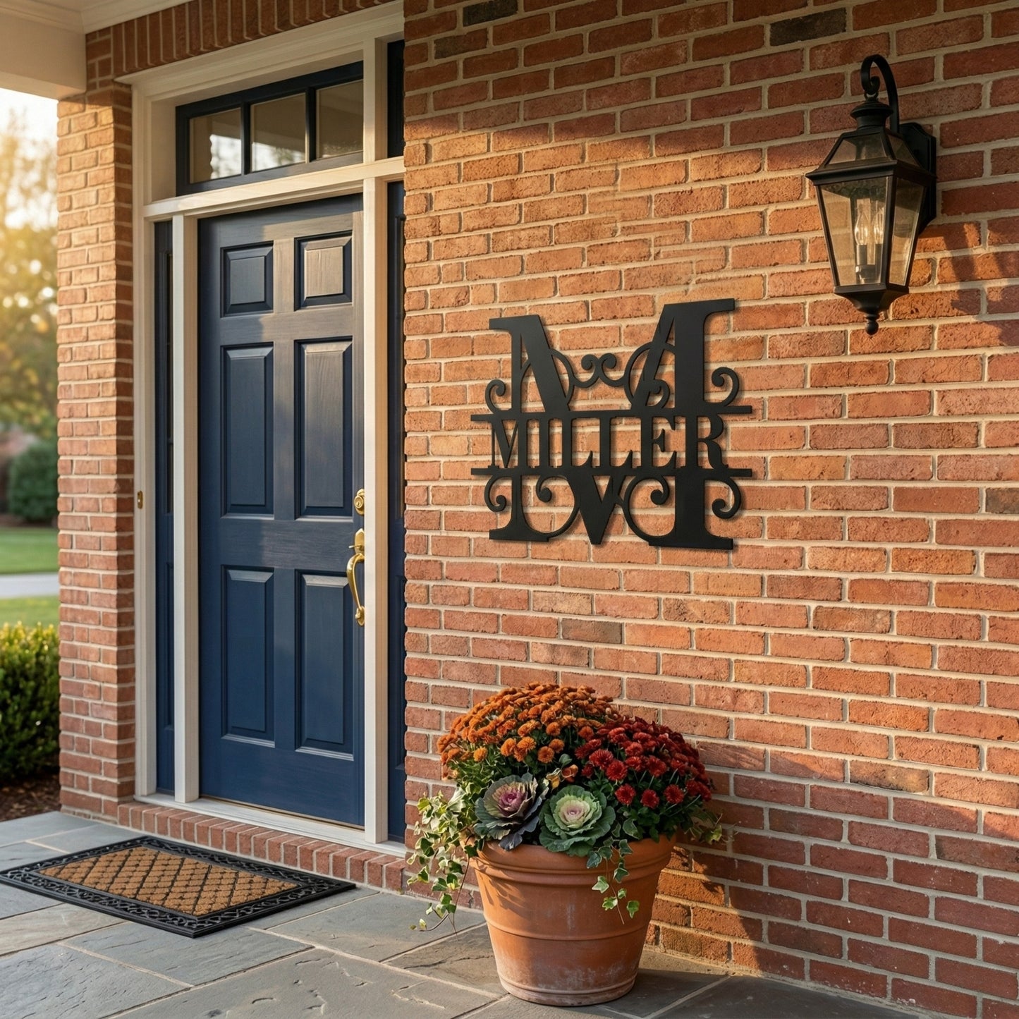 Personalized Monogram Metal Sign