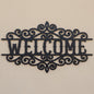 Ornamental Welcome Metal Wall Art Sign