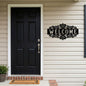 Decorative Welcome Metal Wall Art with Scrollwork Frame