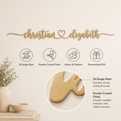 Personalized LoveLink Metal Wall Sign