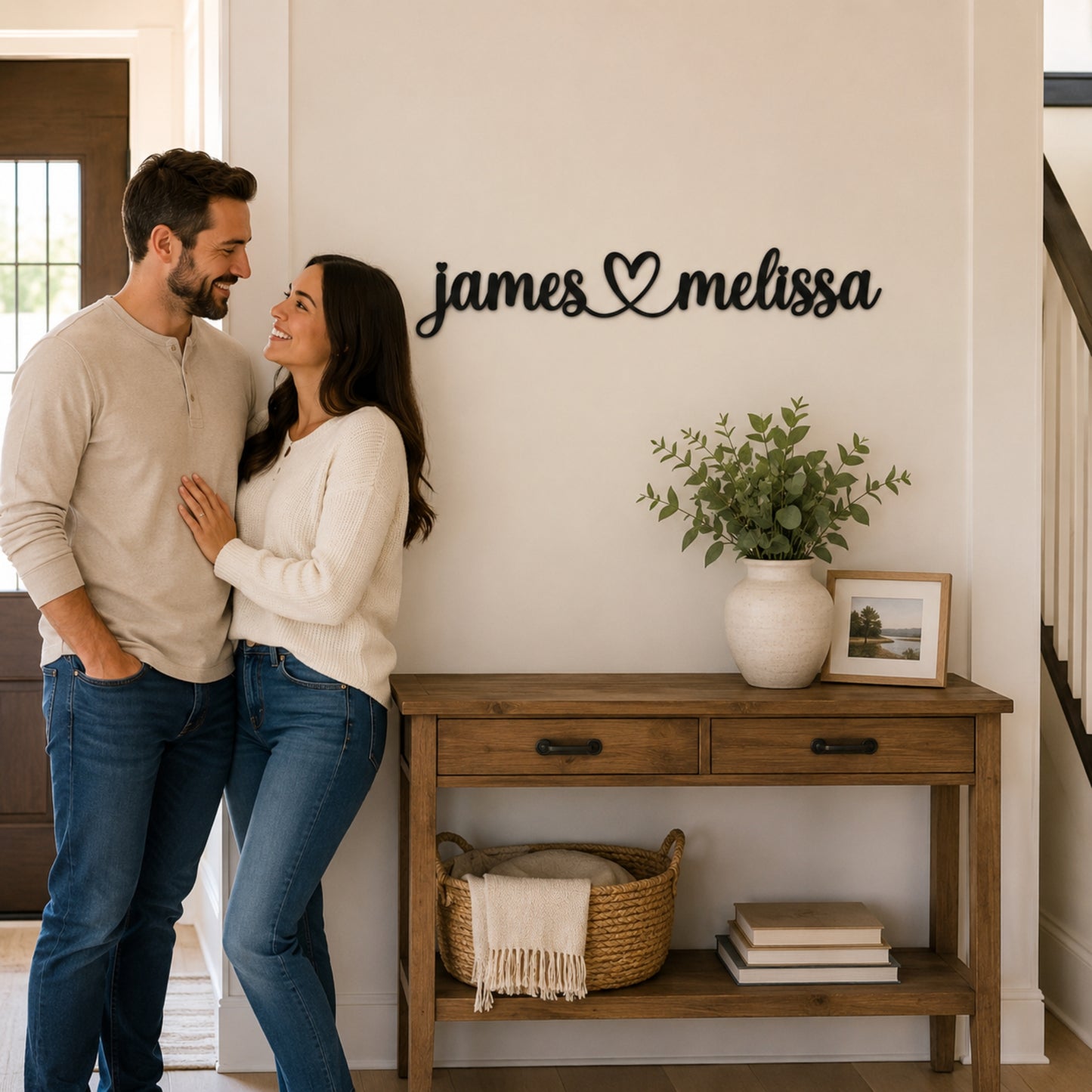 Personalized Couples Metal Wall Sign