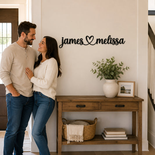 Personalized Couples Metal Wall Sign