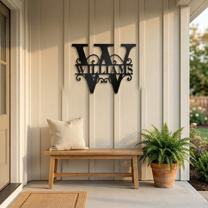 Personalized Monogram Metal Sign