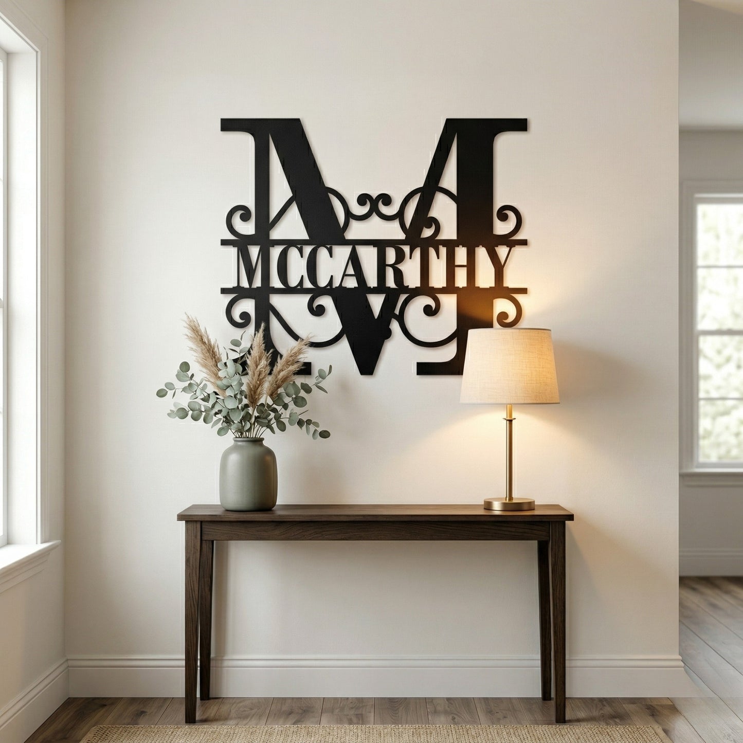 Personalized Monogram Metal Sign