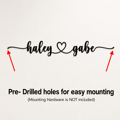 Personalized LoveLink Metal Wall Sign