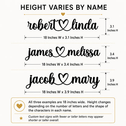 Personalized Couples Metal Wall Sign