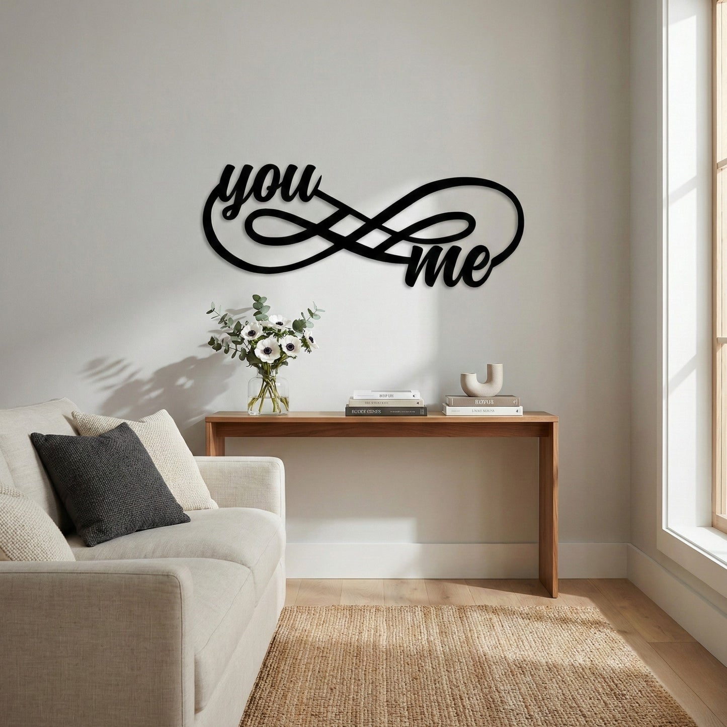You & Me Infinity Metal Wall Art