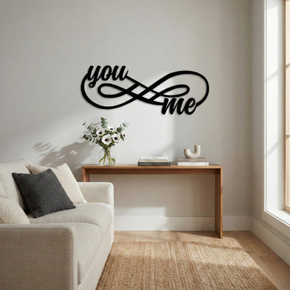 You & Me Infinity Metal Wall Art