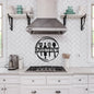 Personalized Kitchen Name Metal Wall Art - Circular Cooking Design