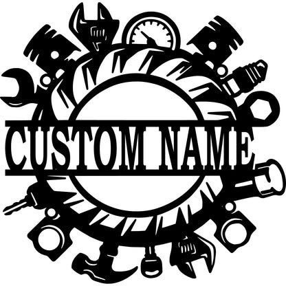 Personalized Garage Name Sign
