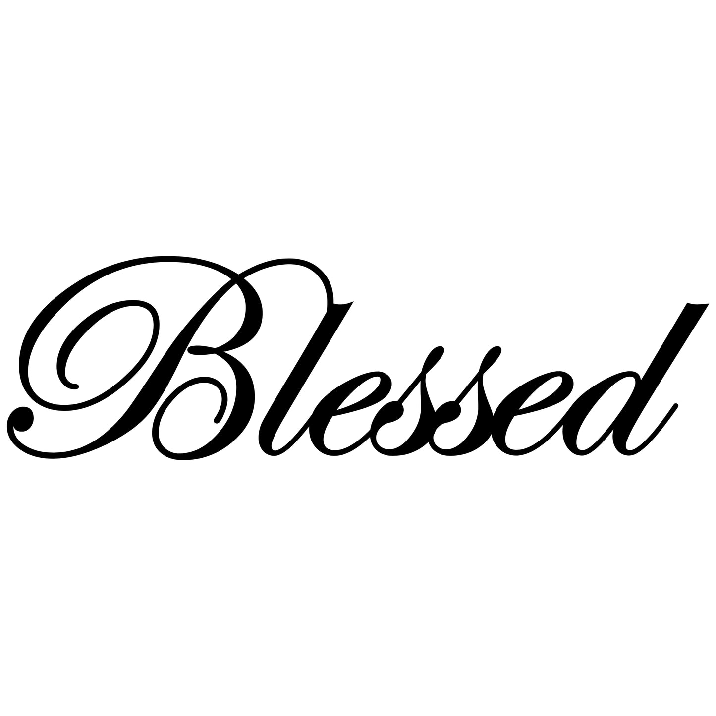 Blessed Metal Word Wall Art
