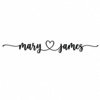 Personalized LoveLink Metal Wall Sign