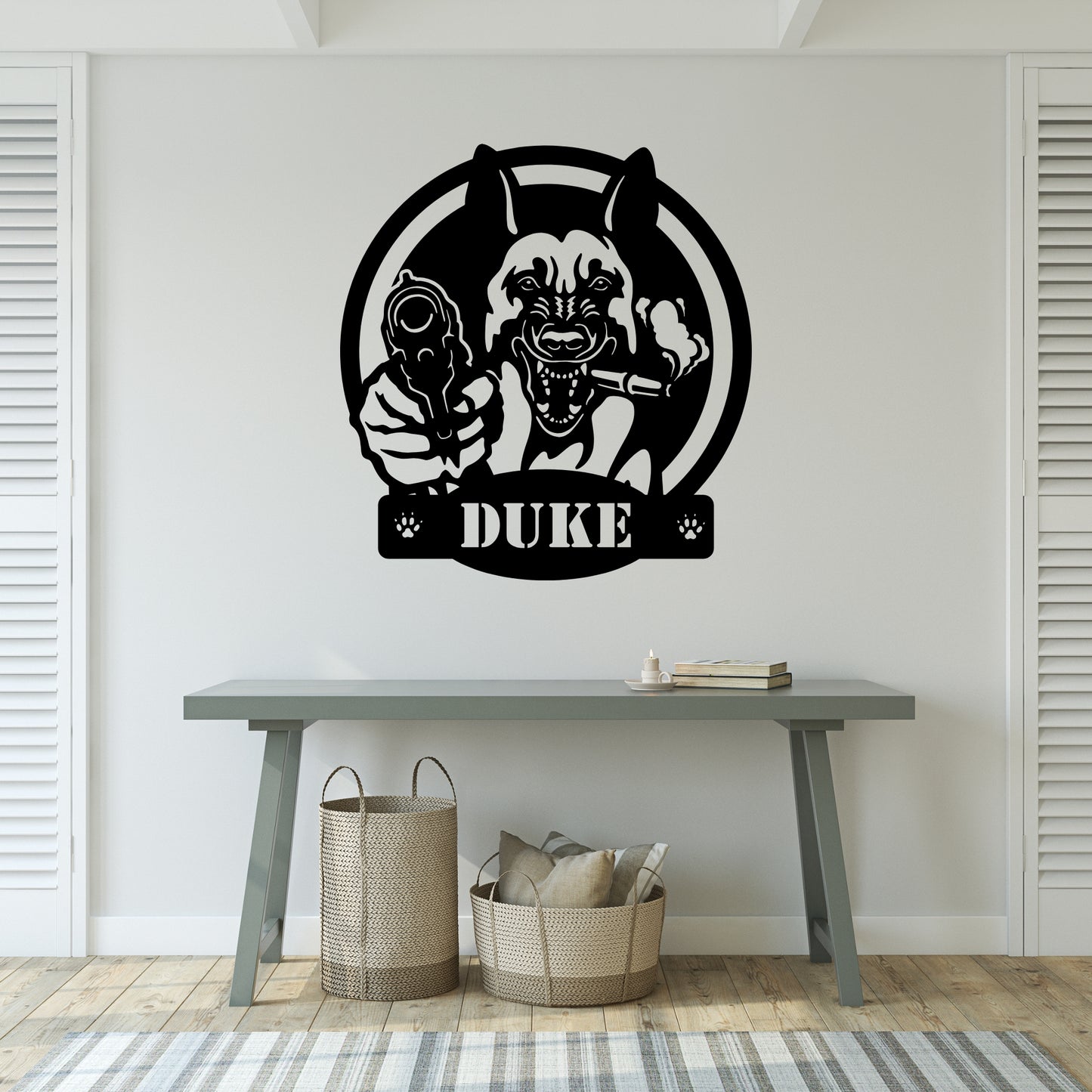 Custom Dog Metal Sign - Guard Dog Personalized Wall Art