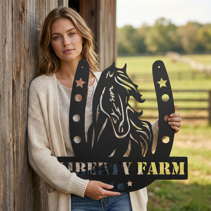 Equestrian Name Metal Wall Art