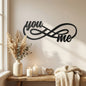 You & Me Infinity Metal Wall Art