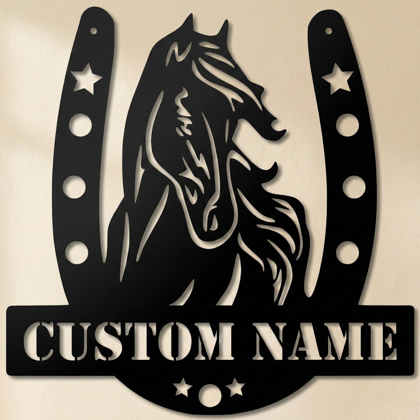 Equestrian Name Metal Wall Art