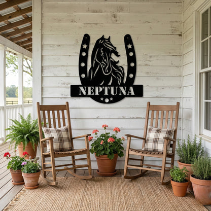 Equestrian Name Metal Wall Art