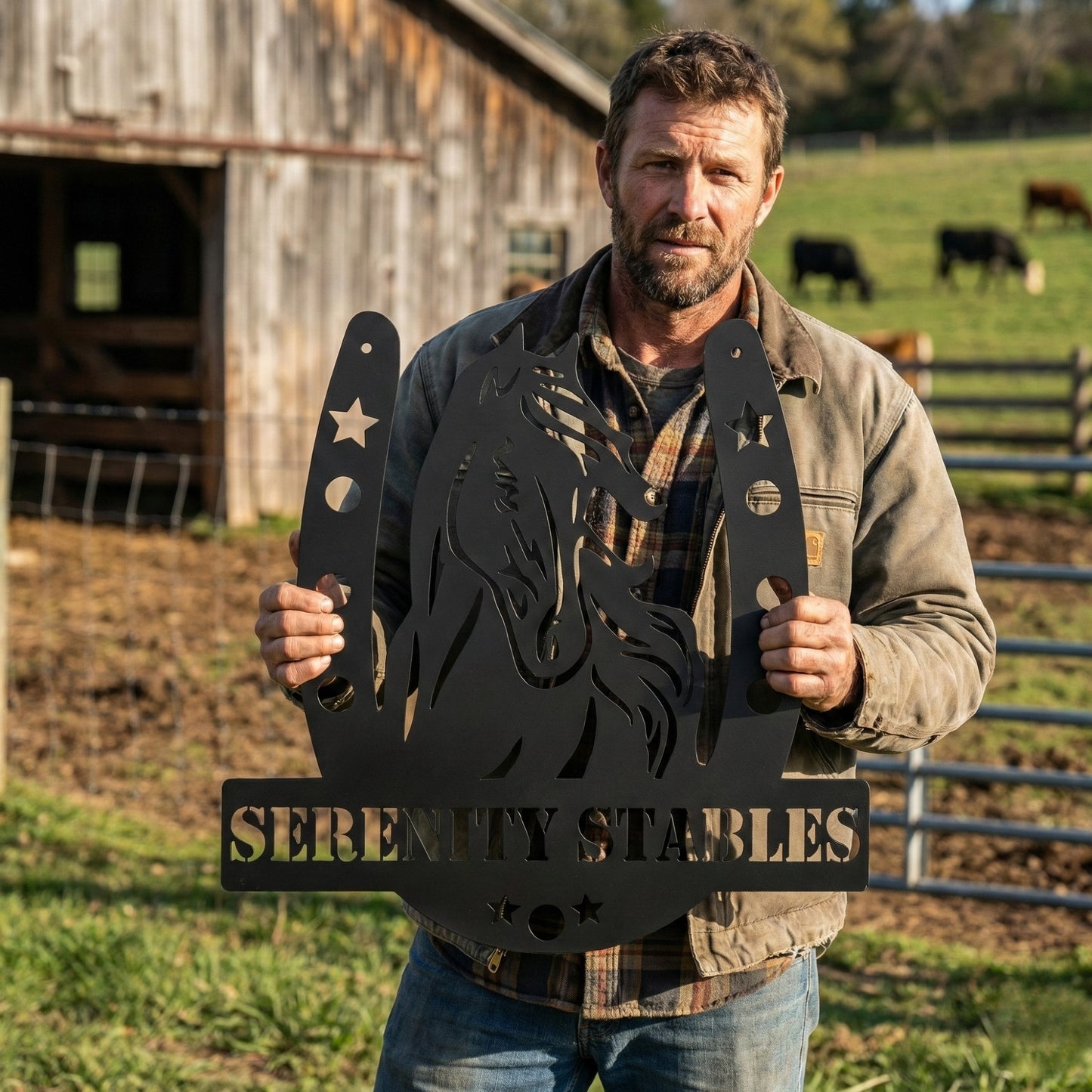 Equestrian Name Metal Wall Art