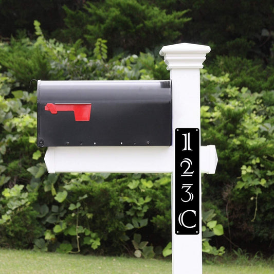 Vertical Contemporary Mailbox Numbers