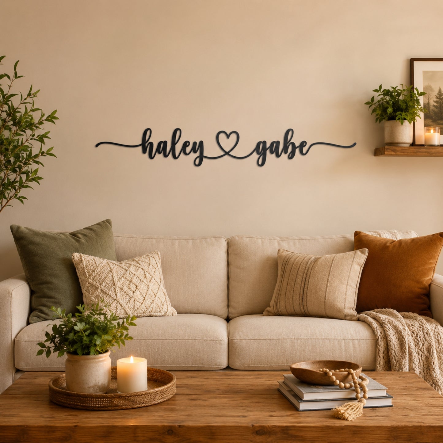 Personalized LoveLink Metal Wall Sign