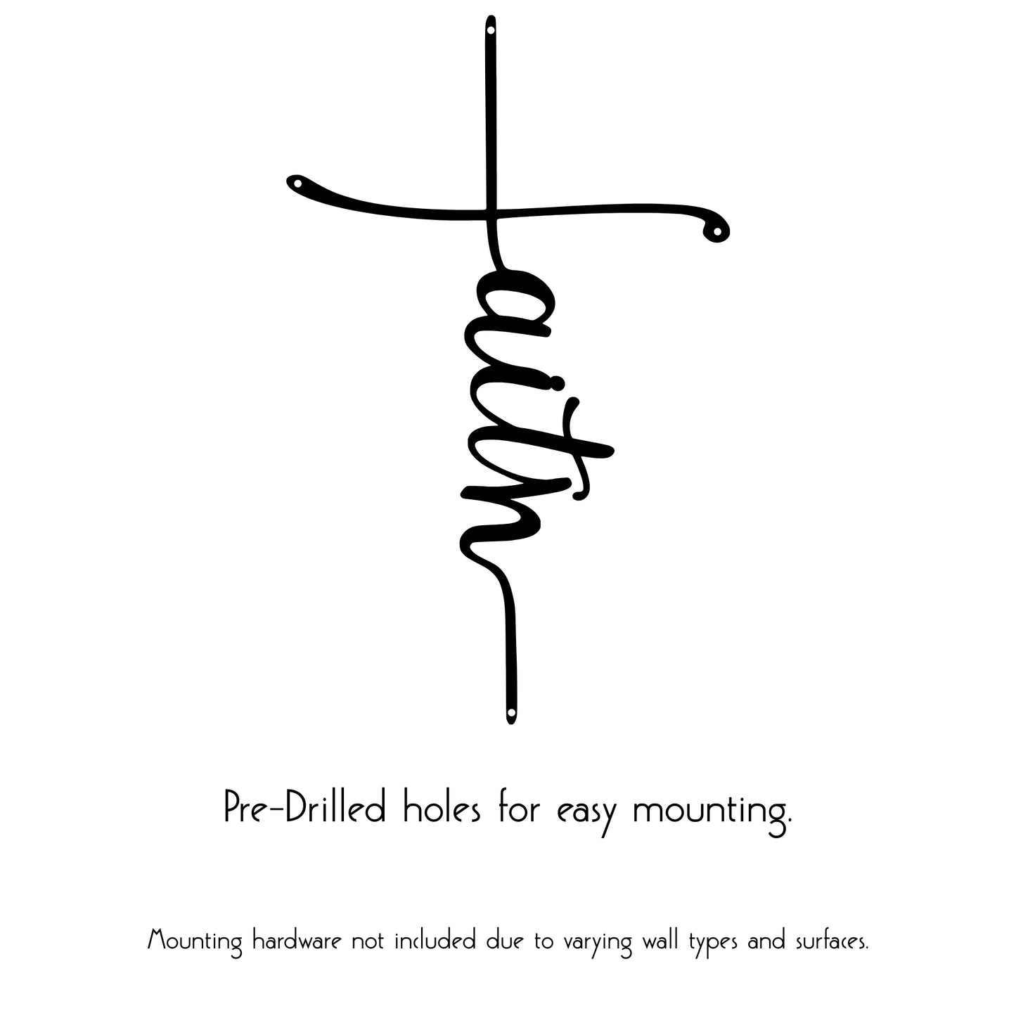 Faith Cross Metal Wall Art