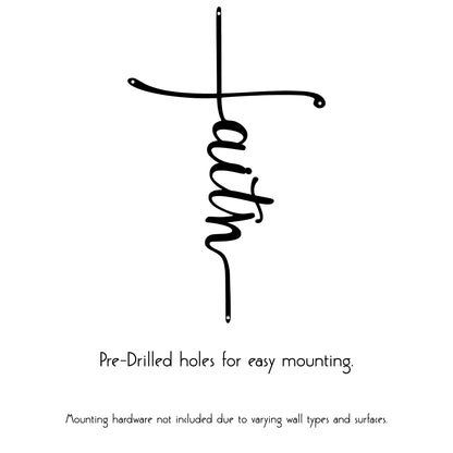 Faith Cross Metal Wall Art