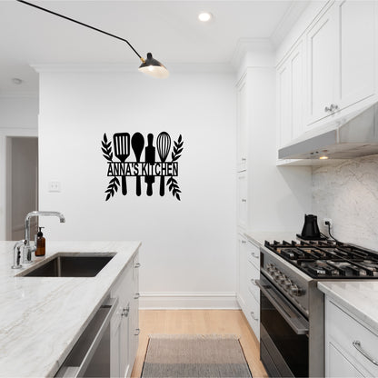 Personalized Kitchen Tools Metal Wall Art