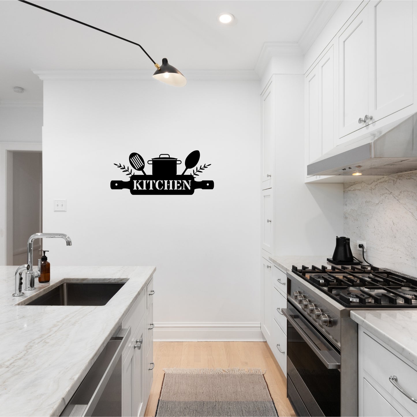 Custom Kitchen Metal Wall Sign - Utensils