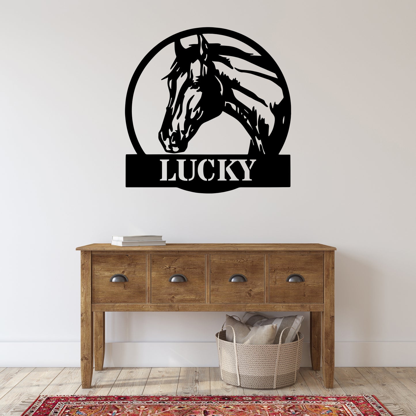 Custom Horse Metal Wall Art - Personalized Farm & Stable Sign