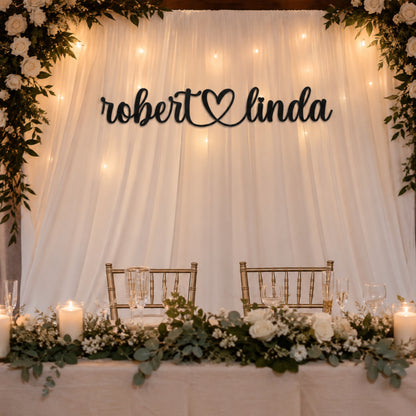Personalized Couples Metal Wall Sign