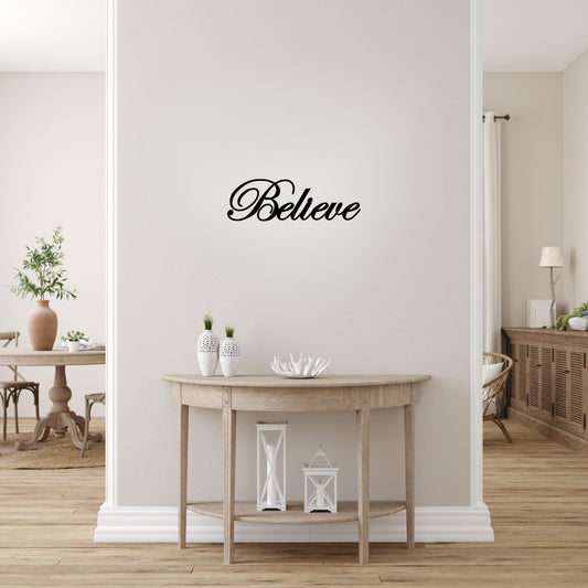 Believe Metal Wall Art