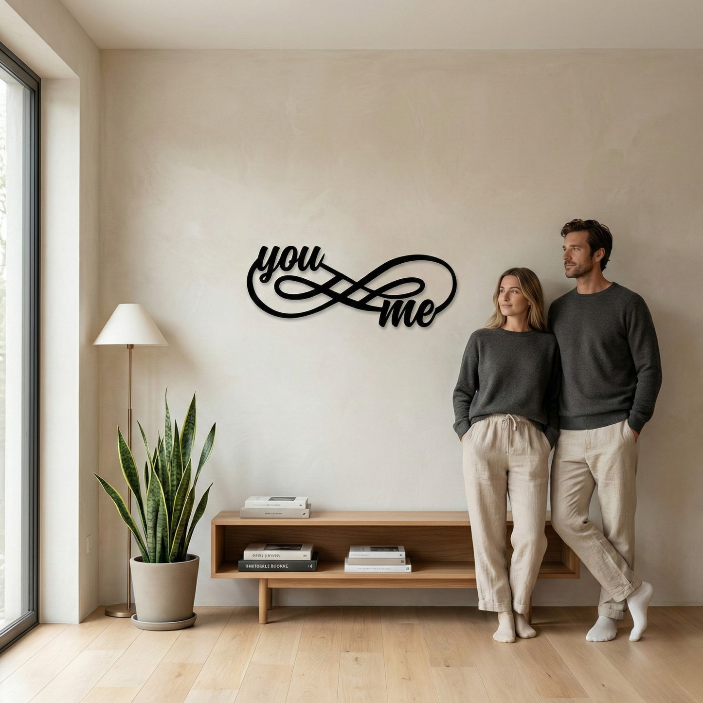 You & Me Infinity Metal Wall Art