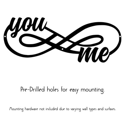 You & Me Infinity Metal Wall Art