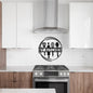 Personalized Kitchen Name Metal Wall Art - Circular Cooking Design