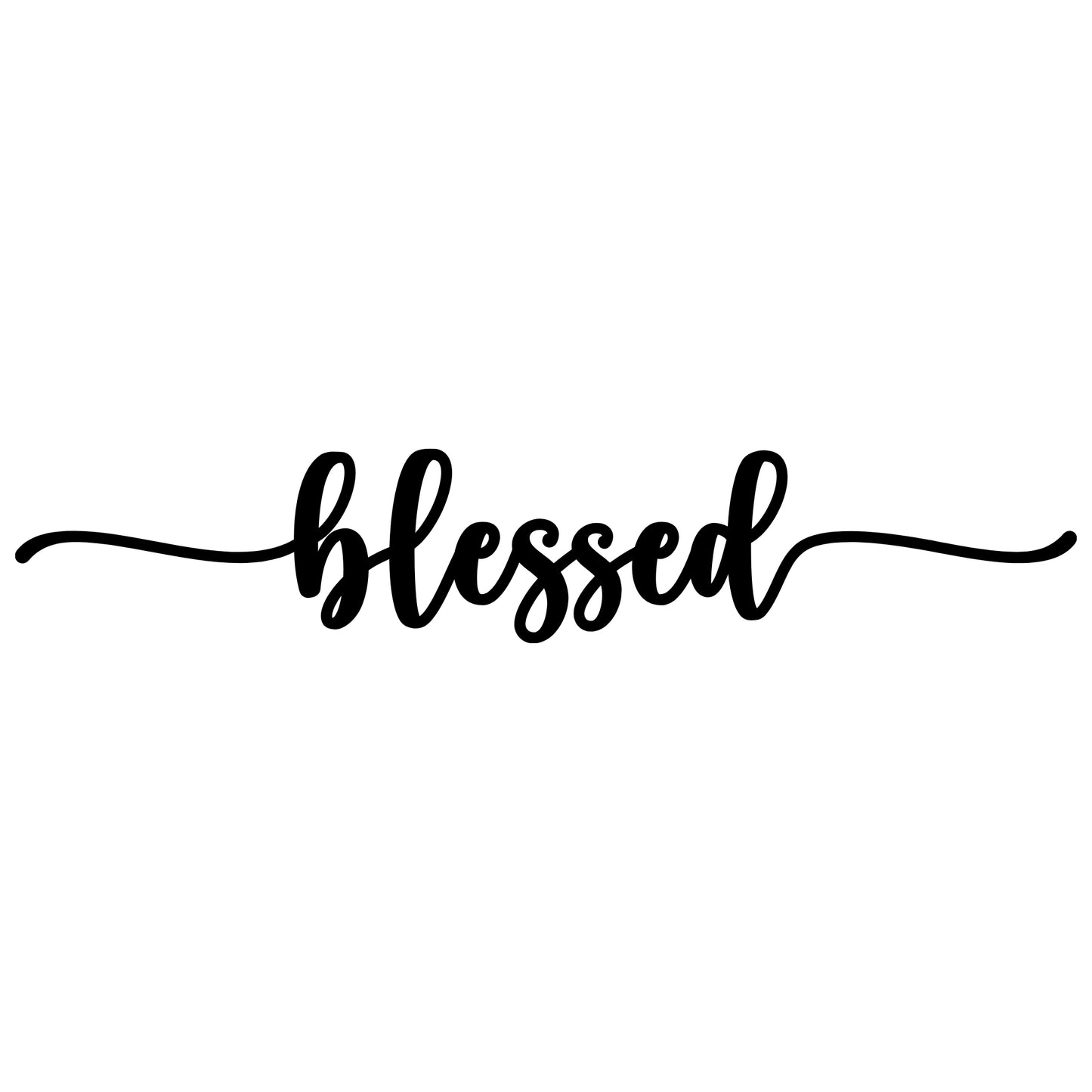Blessed Metal Word Wall Art