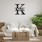 Personalized Monogram Metal Sign Handwriting
