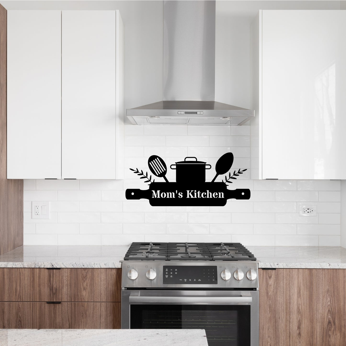 Custom Kitchen Metal Wall Sign - Utensils