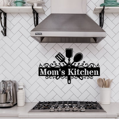 Custom Kitchen Utensil Metal Wall Art Sign - Personalized Text Design