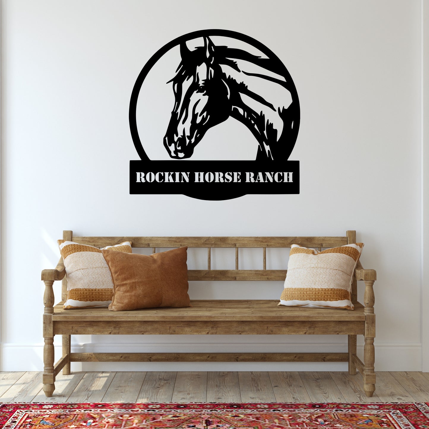 Custom Horse Metal Wall Art - Personalized Farm & Stable Sign