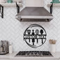 Personalized Kitchen Name Metal Wall Art - Circular Cooking Design
